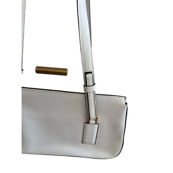 HYPE Vintage y2k White Leather Double Strap Shoulder Bag - Picture 11 of 11